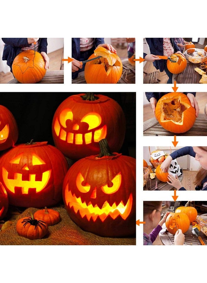 ENVEL Halloween Pumpkin Carving Kit, 7 Pcs Professional Stainless-Steel Pumpkin Tools Set Heavy-Duty Steel Cutting Easily for Art Crafts,Adults Kids - Image 4