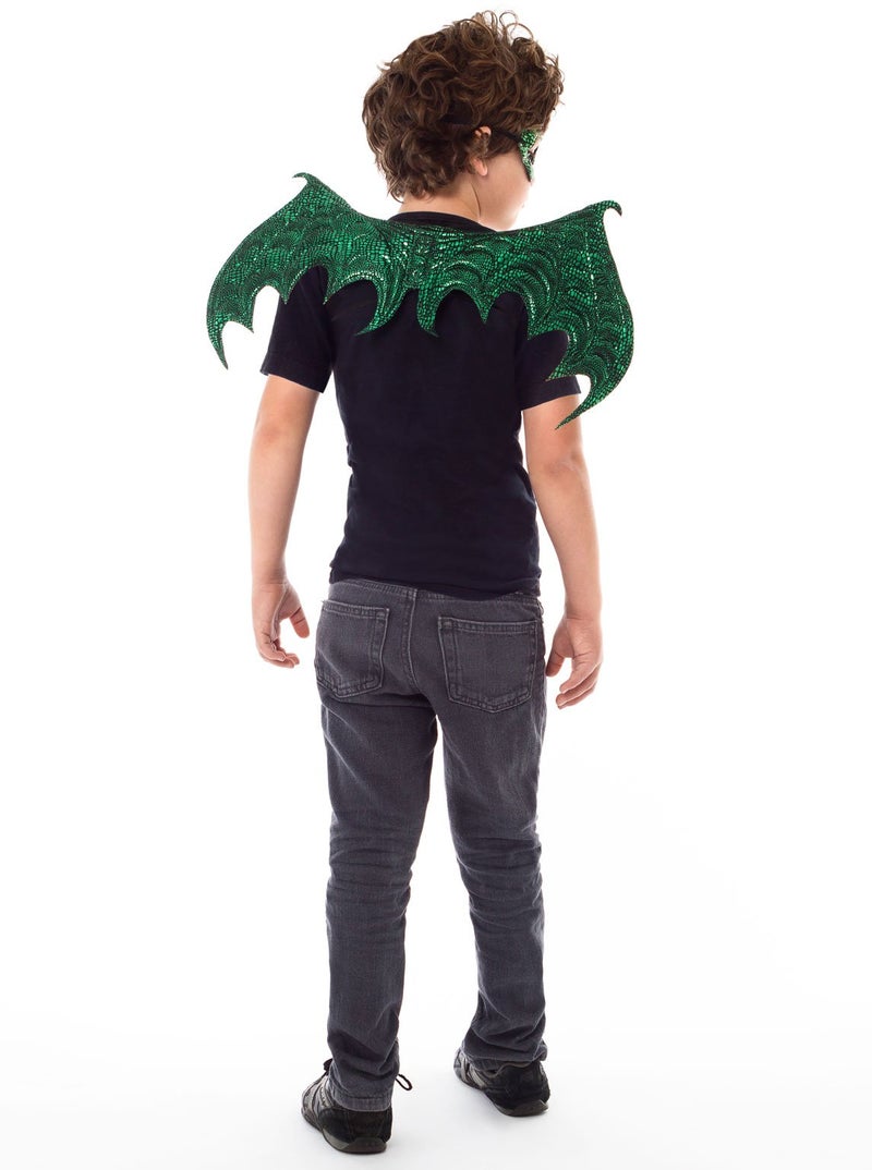 Little Adventures Reversible Dragon Mask and Wing Sets for Boys & Girls (Ages 3-8) (Green) - Image 2