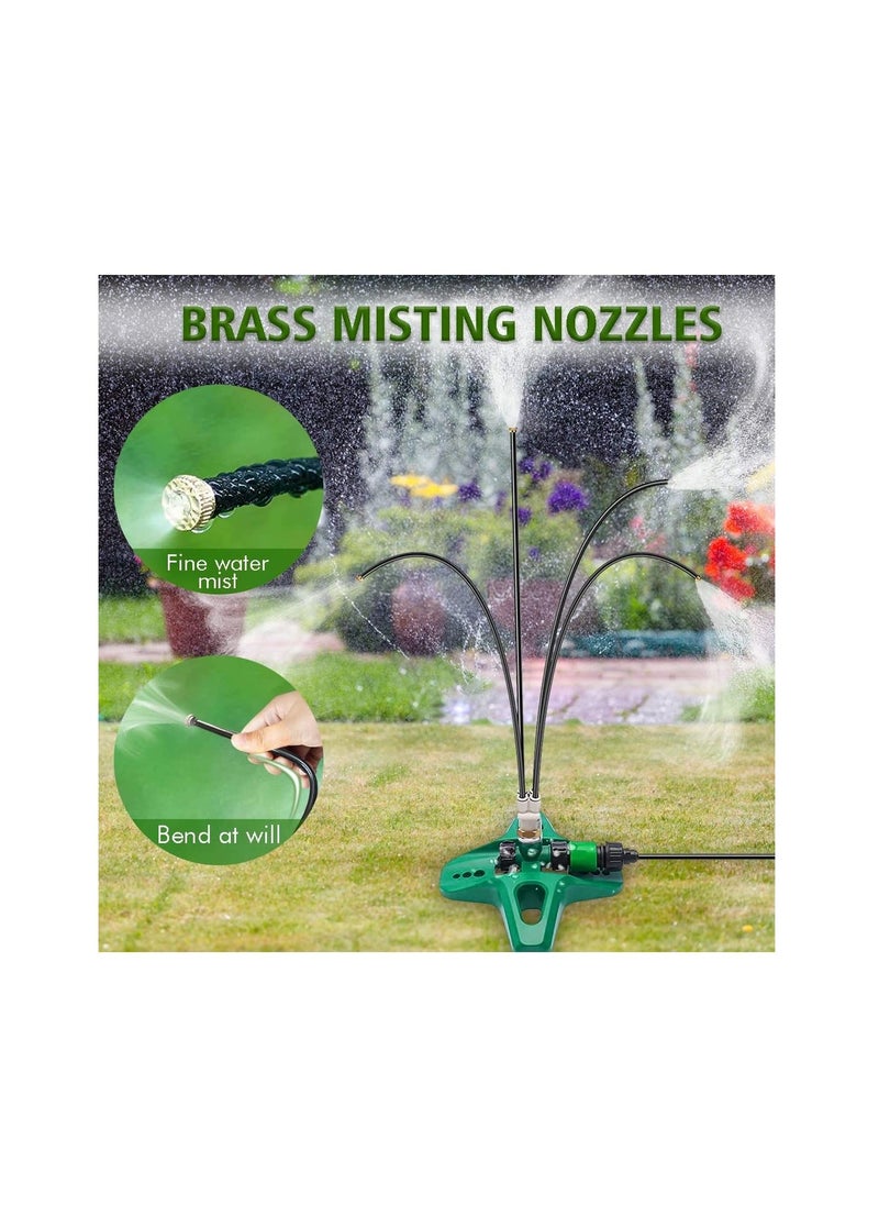 Generic Upgraded 8m Portable Standing Misting System for Cooling Kids Water Mist Playing Outdoor Garden Watering Stand Fan Spray Mister Cooler for Tanning Pool BBQ Party  - Image 5