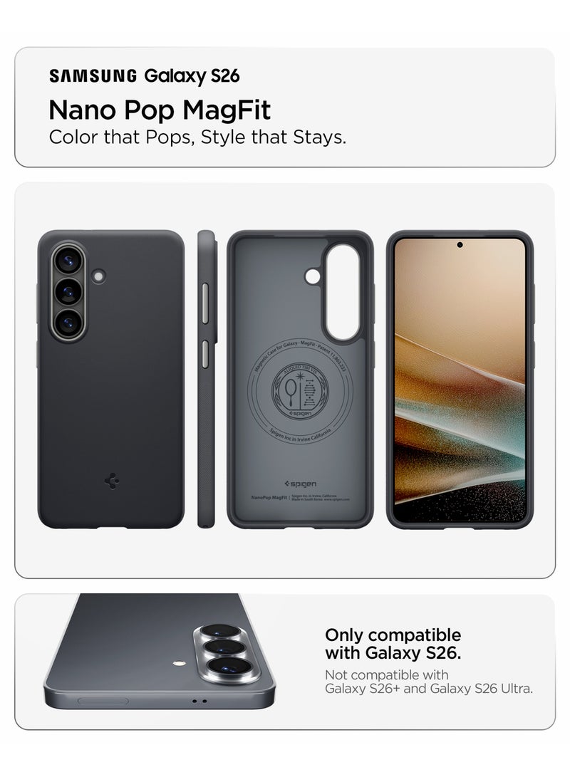 Spigen Nano Pop MagFit Samsung Galaxy S26 Case [MagSafe] Cover - Black Sesame - Image 2