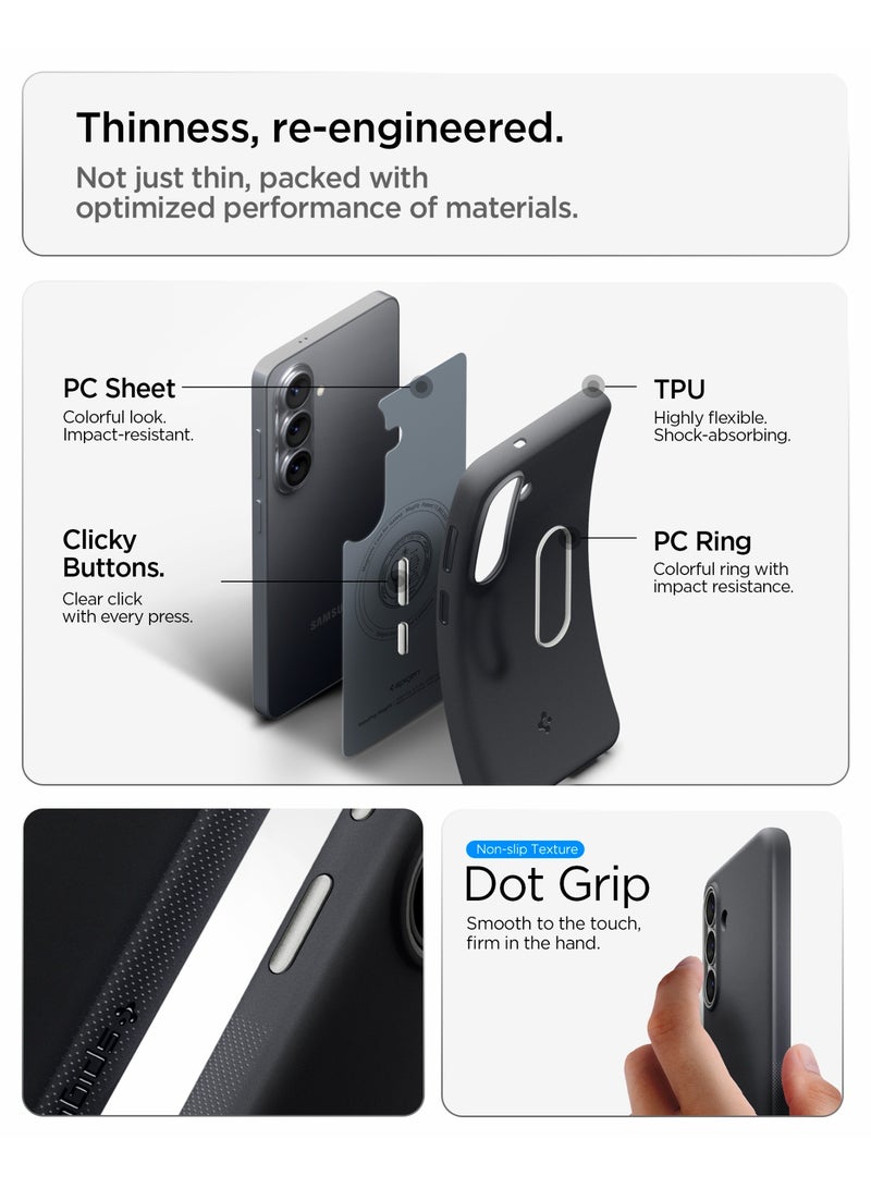 Spigen Nano Pop MagFit Samsung Galaxy S26 Case [MagSafe] Cover - Black Sesame - Image 3