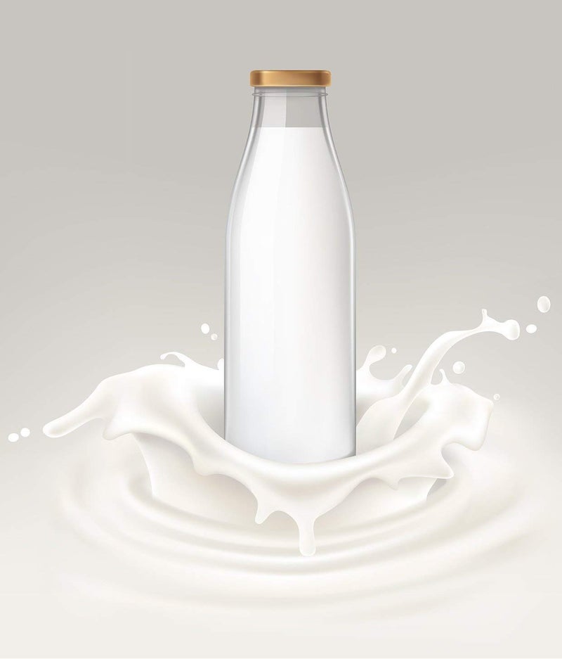 BRUSHFINCH Milk Glass Bottle with Golden lid for Milk Juice Coco Milk Shake Water Storage Restaurant Fridge Storage Fridge Bottle Glass Bottle 500 ml 2 Pcs - Image 4
