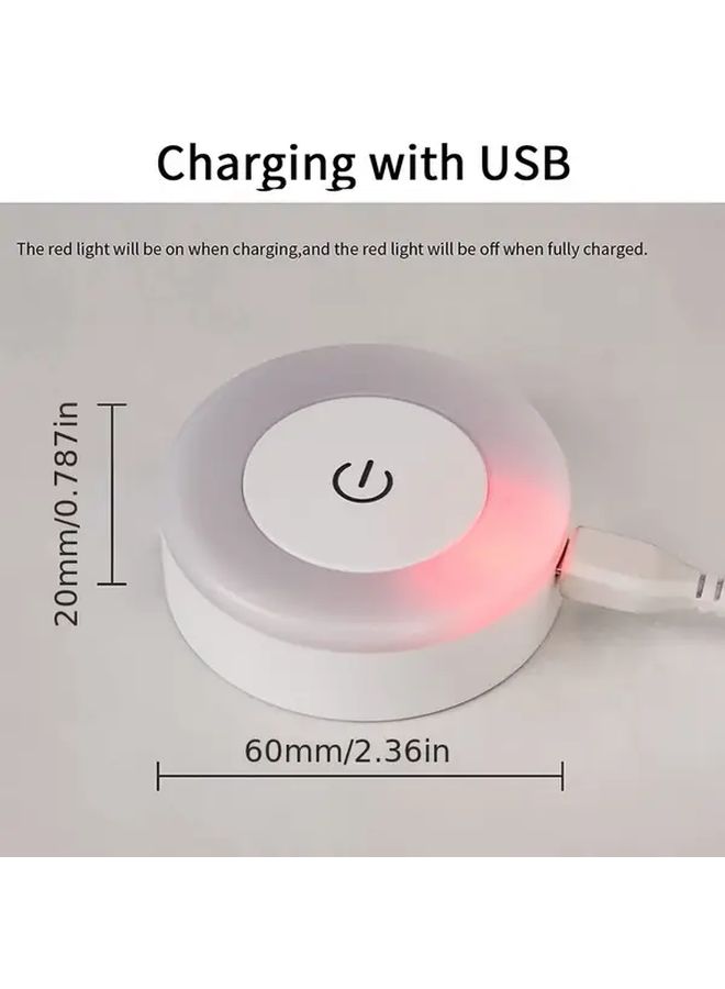 Mini Three Color LED Night Light Touch Sensor USB Magnetic Base Portable Adjustable Lamp - Image 3