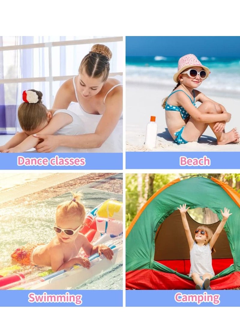 Excefore - Drawstring Bag Kids Swimming Bag, Waterproof Lightweight String Bag For Outdoor Yoga Gym Swimming Travel with Zippered Pocket Shoe Compartment Sports Gym PE Beach Bag for Girls - Image 1