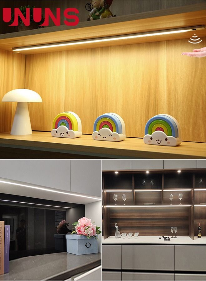 UNUNS Under Counter Lighting, Under Desk Light Bar, Table Lamp Hand Wave Activated, 40CM Dimmable Panel, Super Bright Aluminum Strip Light for Kitchen,Shelf,Cupboard,Closet,Workbench,Cabinet - Image 3