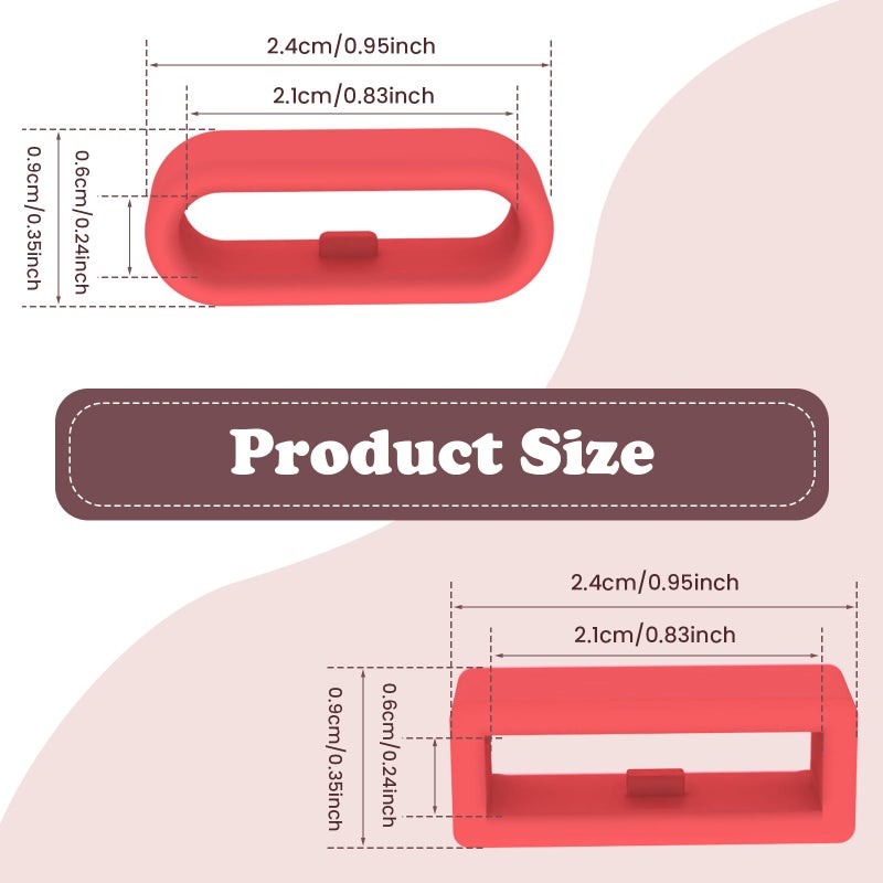 pupvus 12-Pack Multi-Color Band Keeper, Magic band locks, Silicone Fastener Rings Security Loop/Holder/Clips Compatible with Fitbit Charge/Charge HR/Garmin Vivofit/Disney Magic Bands 1.0/2.0 & More - Image 4