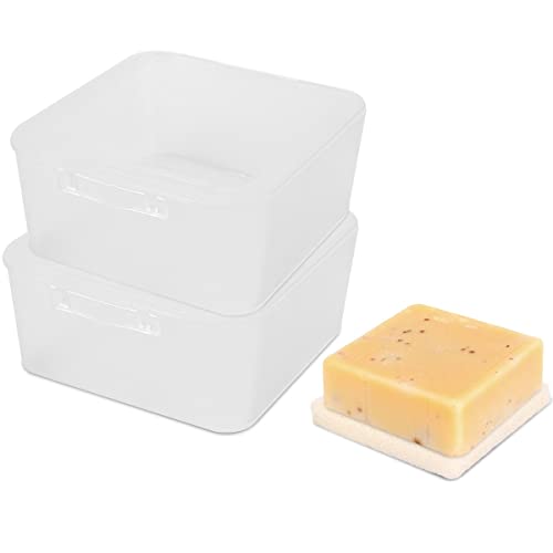 Vonpri Soap Case Box, Vonpri Soap Dish Storage Holder for Shower Home Outdoor Traveling (2Pcs Clear) - Image 1