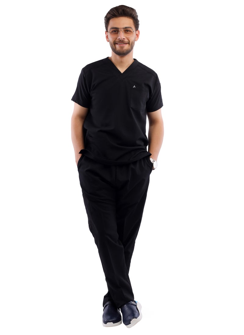 APEX Premium Scrub 1/2 Sleeve Male Black MIX C  - Image 1