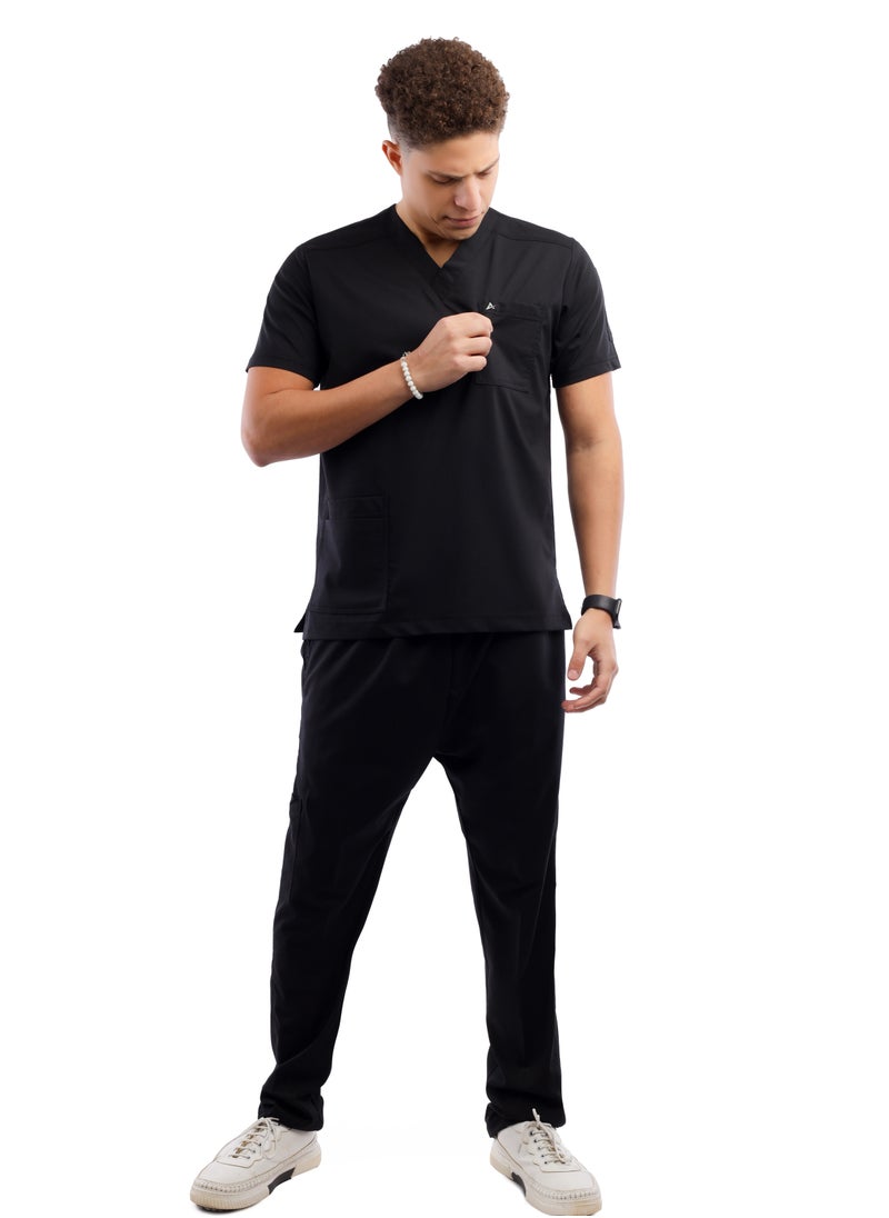 APEX Premium Scrub 1/2 Sleeve Male Black MIX C  - Image 2