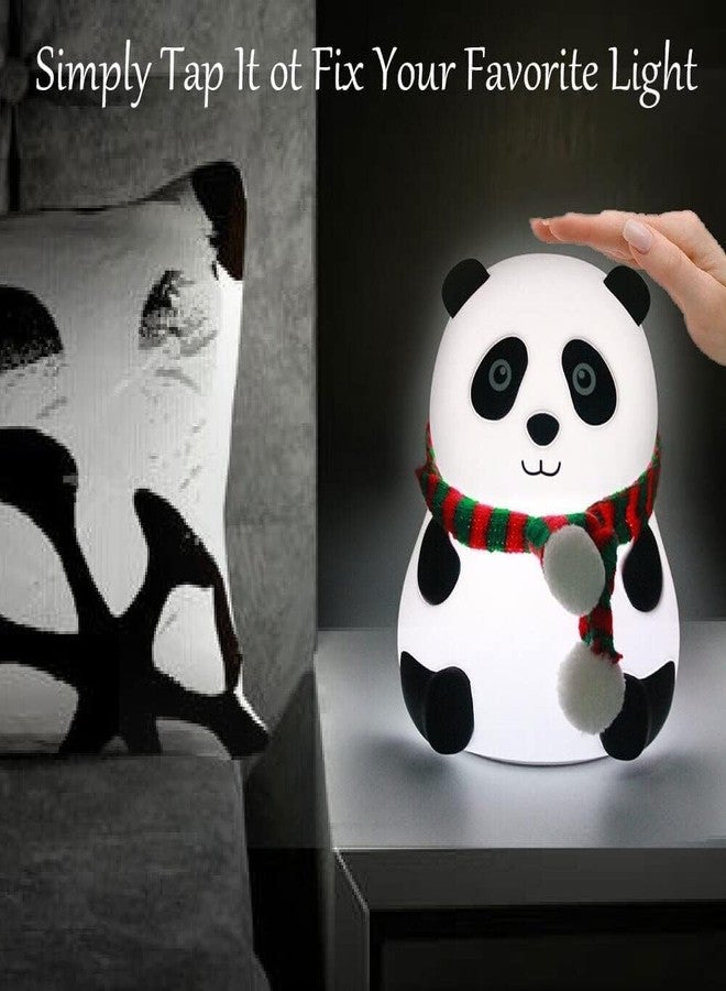 NDKART Panda Gifts for Girls Boys Babies Toddlers, Cute Nursery Decor Silicone Panda Bear Night Light for Bedroom with 7 Color Change LED Lamp. - Image 4