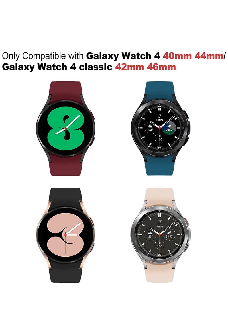SYOSI مجموعة من 10 أشرطة متوافقة مع ساعة سامسونج جالكسي 5 جالكسي 4 40 مم 44 مم / جالكسي 4 كلاسيك 42 مم 46 مم، حزام سيليكون مع مشبك ملون لساعة جالكسي 5 برو 45 مم للنساء والرجال - Image 4