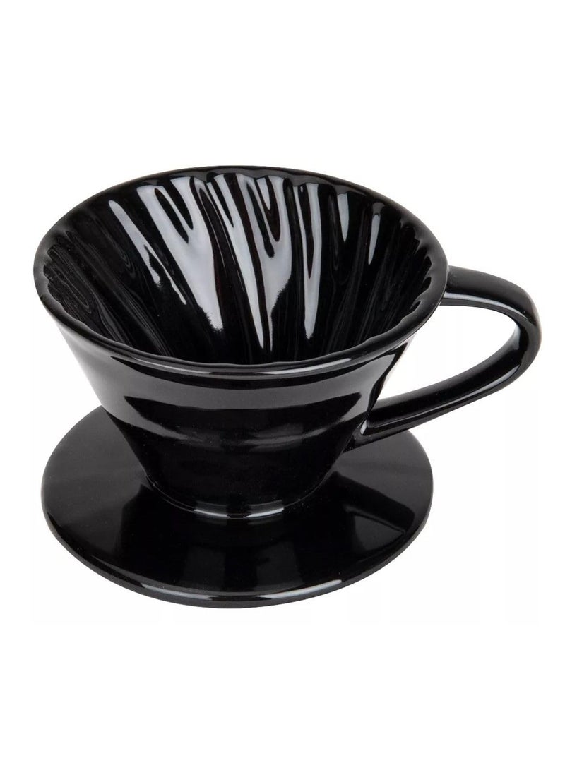INVEIN Coffee Dripper 02 | V60 Ceramic Coffee Dripper with a Wavy Design Suitable for Brewing 1-4 Cups of Coffee - Image 2