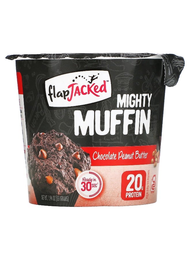 FlapJacked, Mighty Muffin, Chocolate Peanut Butter, 1.94 oz (55 g) - Image 1