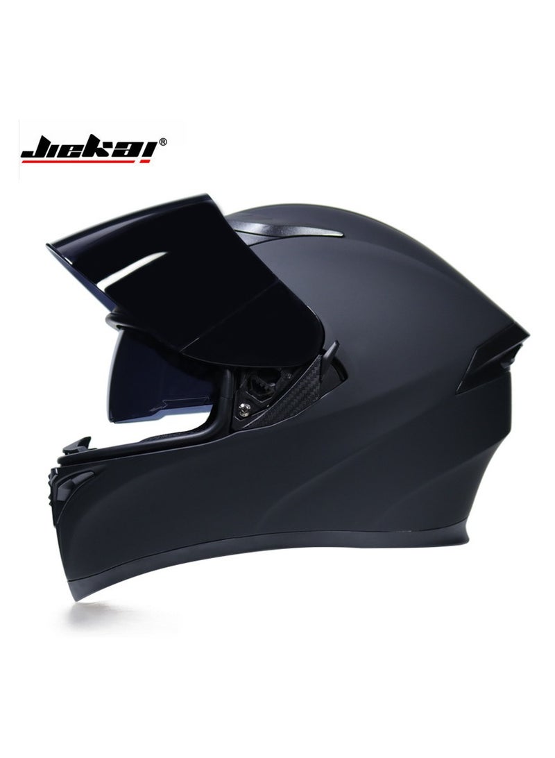 Jiekai New Double Mirror Helmet Semi Full Cover Four Seasons Motorcycle Helmet  - Image 1