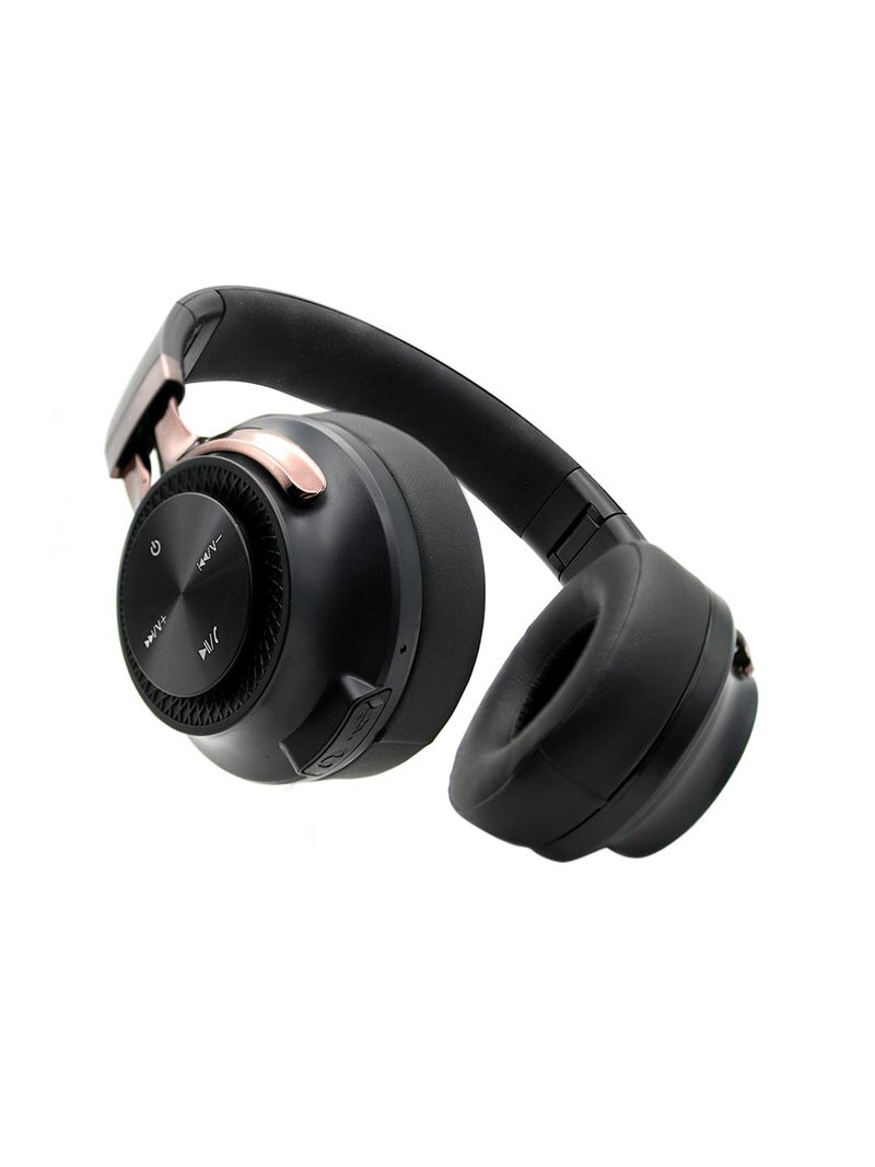 HAMMER Bash Over The Ear Wireless Bluetooth Headphones with Mic, Deep Bass, Foldable Headphones, Fast Pairing, Upto 8 Hours Playtime, Workout/Travel, Bluetooth 5.0 (Black) - Image 1