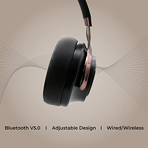 HAMMER Bash Over The Ear Wireless Bluetooth Headphones with Mic, Deep Bass, Foldable Headphones, Fast Pairing, Upto 8 Hours Playtime, Workout/Travel, Bluetooth 5.0 (Black) - Image 2