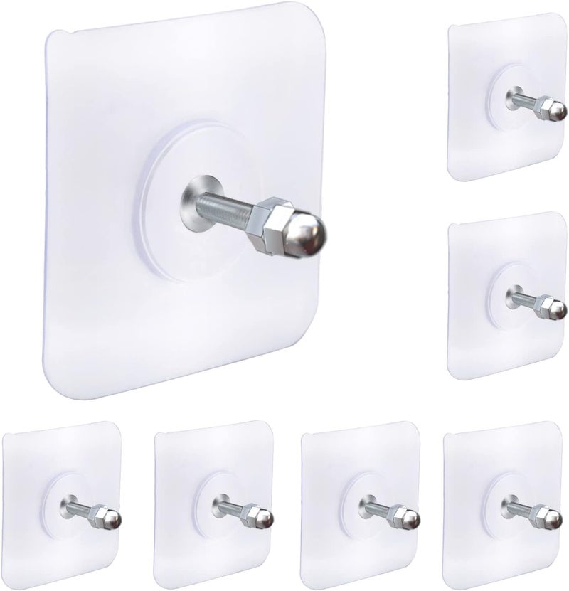 Bonsenkitchen Adhesive Heavy Duty Wall Hooks,No Drill Sticker Hooks for Hanging,No Trace Heavy Duty Adhesive Hook for Hanging Pictures Frame,Waterproof Sticker Hook for Kitchen Bathroom(Nail Hook,5) - Image 1