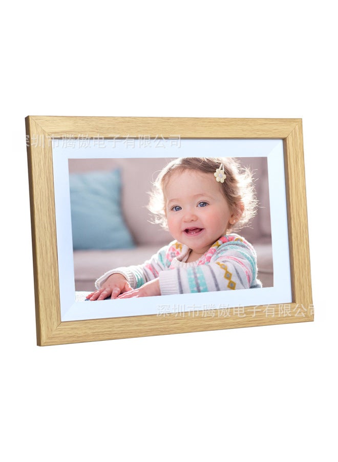 Neutral Wifi Photo Frame 10.1-inch Frameo Electronic Photo Frame Wooden Touch 10-inch Digital Photo Frame - Image 3