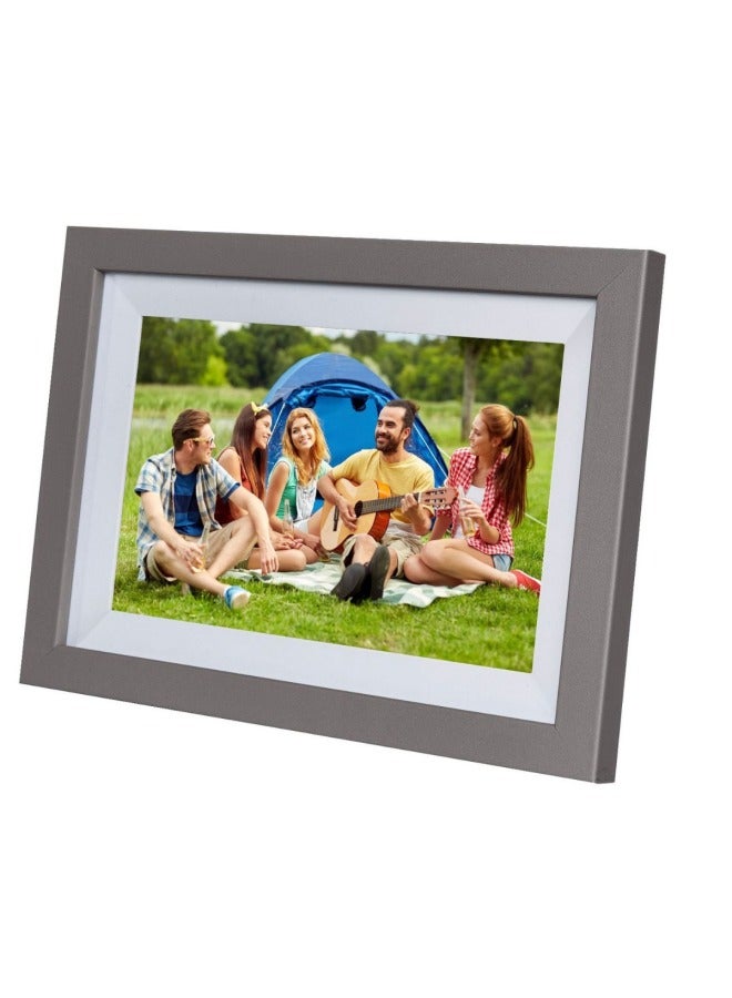 Neutral Wifi Photo Frame 10.1-inch Frameo Electronic Photo Frame Wooden Touch 10-inch Digital Photo Frame - Image 2
