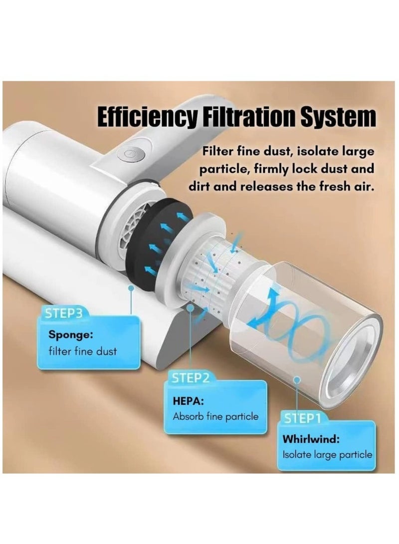 ELTRAZONE Handheld UV Light Vacuum Cleaner 10KPa Effectively Removes Dust Mites Bed Bugs Collector for Bed Home Mattress Pillows Cloth Sofas Carpets - Image 3