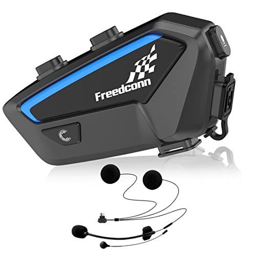 Freedconn سماعة بلوتوث للدراجات النارية FreedConn FX 10 راكب مع مشاركة الموسيقى، نظام اتصال بلوتوث للخوذة مع إلغاء الضوضاء/راديو FM/IP67/هيكل فائق النحافة، أنظمة اتصال عالمية للدراجات النارية - Image 1