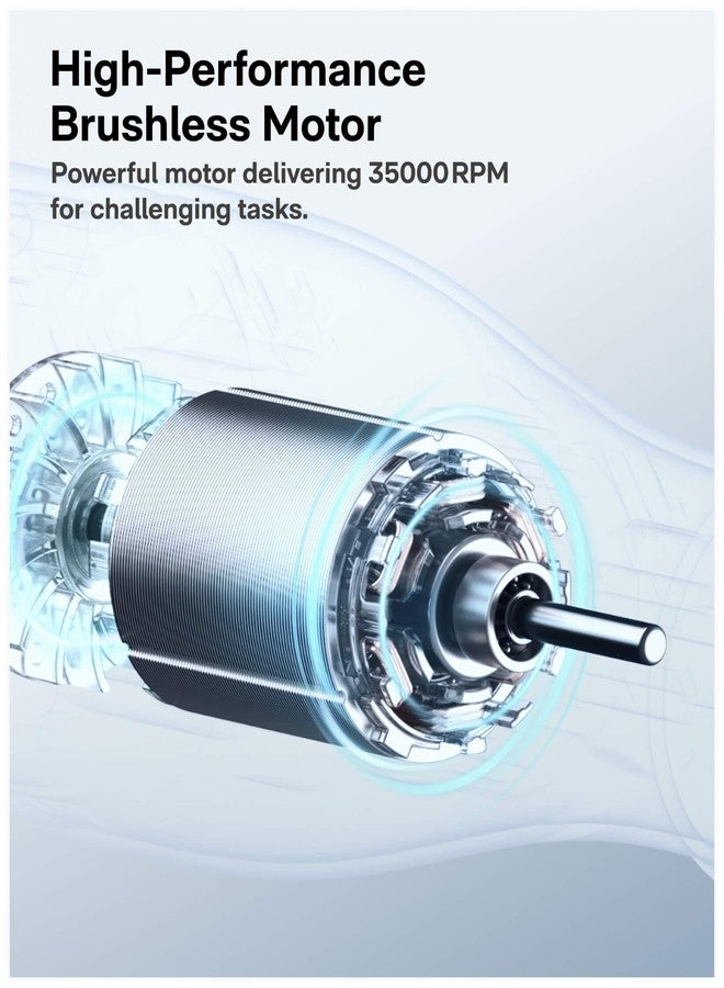 هوتو مجموعة أدوات دوارة لاسلكية 12 فولت من هوتو، محرك بدون فرشاة، سرعة متغيرة 35000 دورة في الدقيقة، قابلة لإعادة الشحن عبر منفذ USB-C بسعة 3000 مللي أمبير/ساعة، إضاءة LED، 37 ملحقًا، مثالية للنحت والصنفرة والتلميع والحفر والقطع والأعمال اليدوية - Image 2