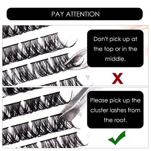 Magnetic SL Lash Clusters 144 Pcs Individual Lashes Clusters Eyelash Extensions False Eyelashes DIY Lash Extension Reusable False Eyelashes Natural Look Mix 10-16mm C D-Curl-DM01 - Image 4