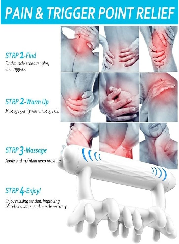 Fascia Massage Tool, Fascia Release and Muscle Massage Roller, Mini Trigger Deep Tissue Fascia Impactor for Neck, Shoulders, Waist and Calf (White) - Image 2