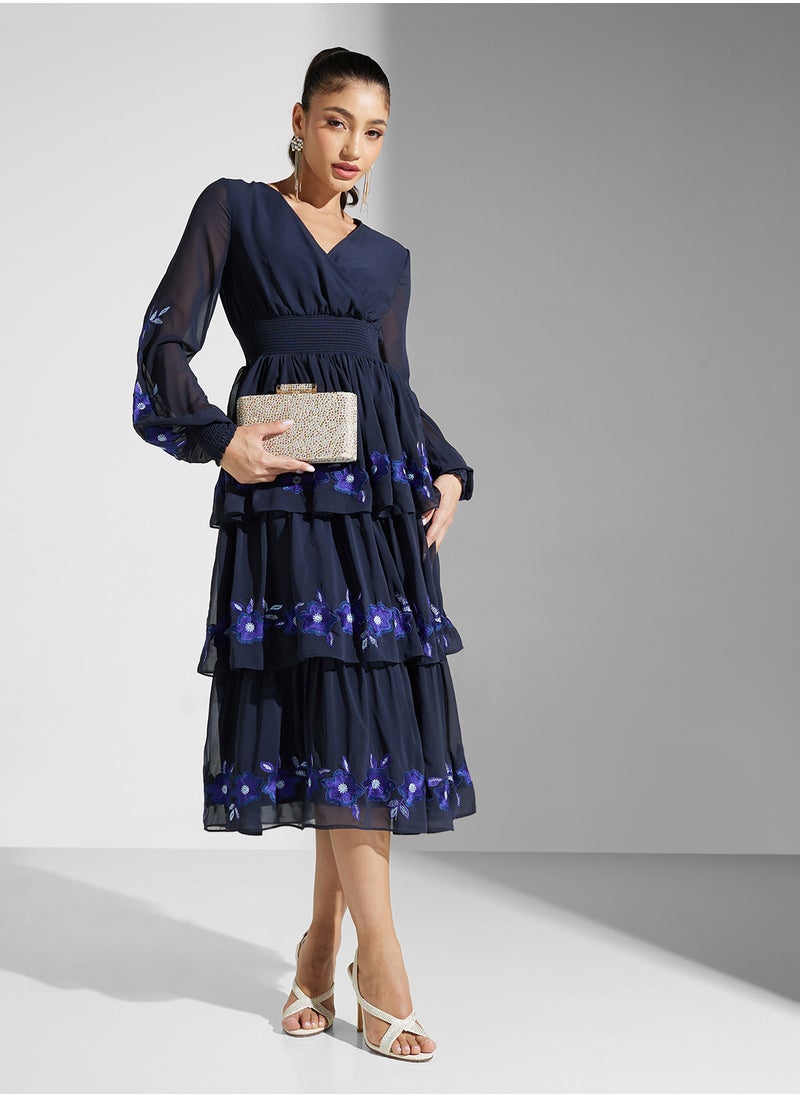 Frock and Frill Floral Tiered Dress  - Image 1
