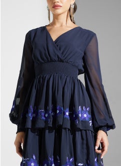 Frock and Frill Embellished Ruffles Midi Dress  - Image 3