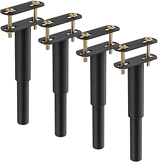 TELANKS TELANKS 4 Pcs Metal Adjustable Height Center Support Leg for Bed Frame, 7.08"-13" Sofa Bed Furniture Cabinet Foot Legs,  - Image 1