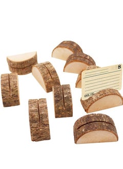 Y&D SYOSI Wooden Pile Card Holders Photo Display Stand Business Desktop Note Holder Memo Used for Wedding Party Home Furnishings 10 Pcs  - Image 5