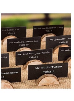 Y&D SYOSI Wooden Pile Card Holders Photo Display Stand Business Desktop Note Holder Memo Used for Wedding Party Home Furnishings 10 Pcs  - Image 2