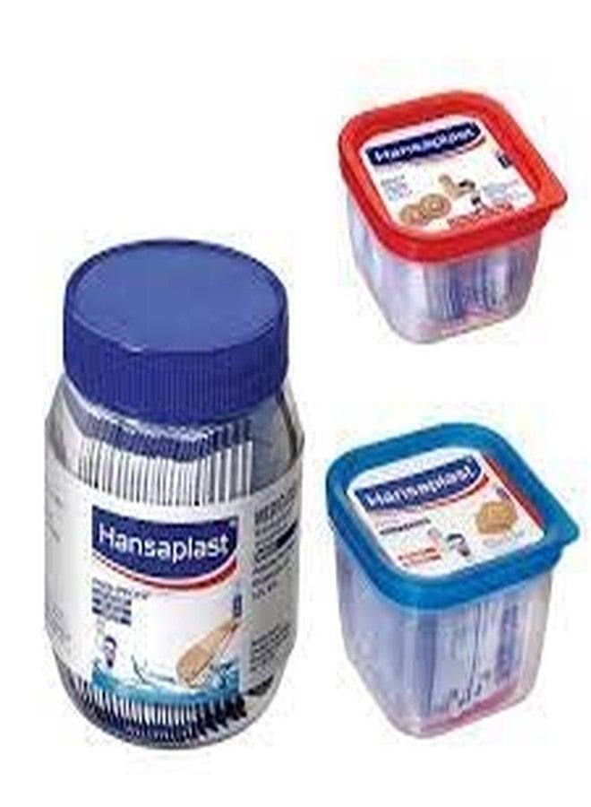 Hansaplast Vantilated all purpose spot + Patch +Hansaplast Wash proof First Aid dressings combo (50 Spot +50 Patch +[100+36]Hansaplast wash proof Strips pack]