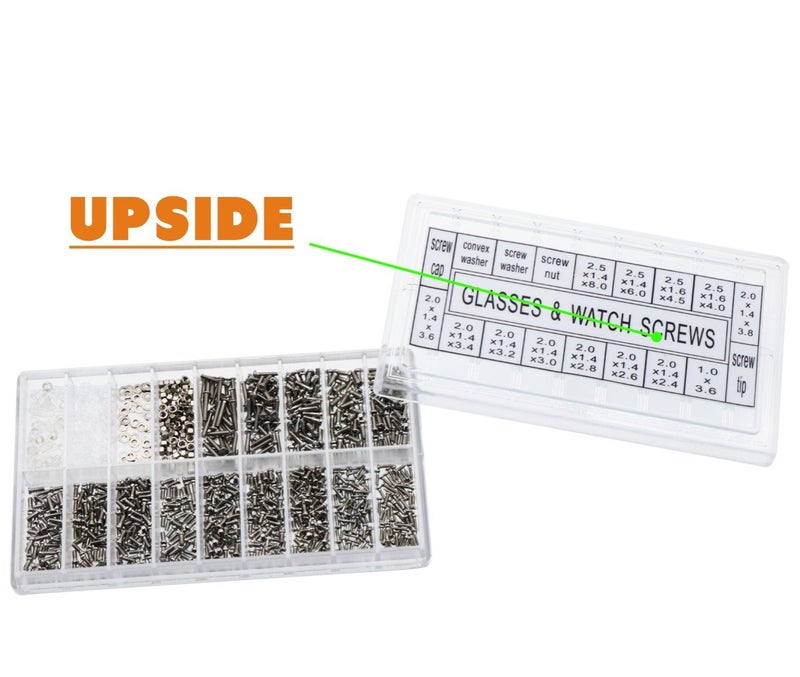 VAPKER 1000pcs Micro Eyeglass Sunglass Repair Screws, Nuts Assortment Stainless Steel Screws for Spectacles Watch with (Screwdriver) - Image 3
