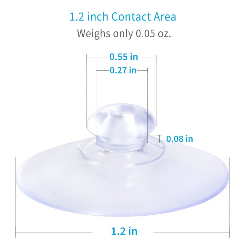 Pawfly 10 Pack Suction Cups 1.2 Inch, PVC Plastic Sucker Without Hooks for Home Kitchen Bathroom Organization Christmas Decoration Window - Image 2