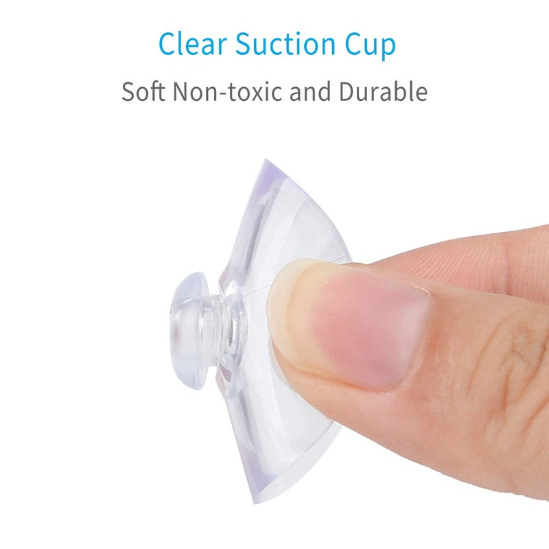 Pawfly 10 Pack Suction Cups 1.2 Inch, PVC Plastic Sucker Without Hooks for Home Kitchen Bathroom Organization Christmas Decoration Window - Image 3