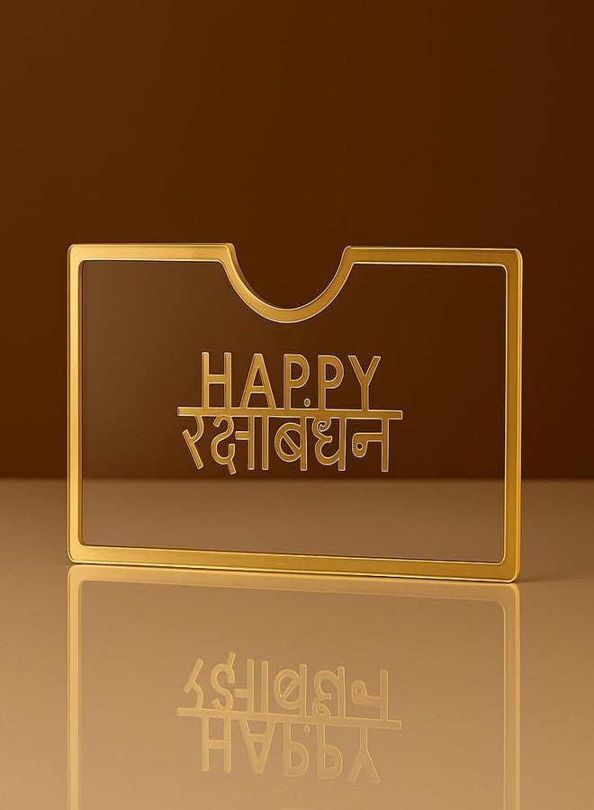 ROMILAS Rakhi Gift Envelope | Shagun Lifafa for ₹500 ₹200 ₹100 Note | Golden Raksha Bandhan Cash Cover for Brother Sister | Stylish Money Gift Box | Elegant Rakhi Envelope | Reusable Cash Gift Cover - Image 3