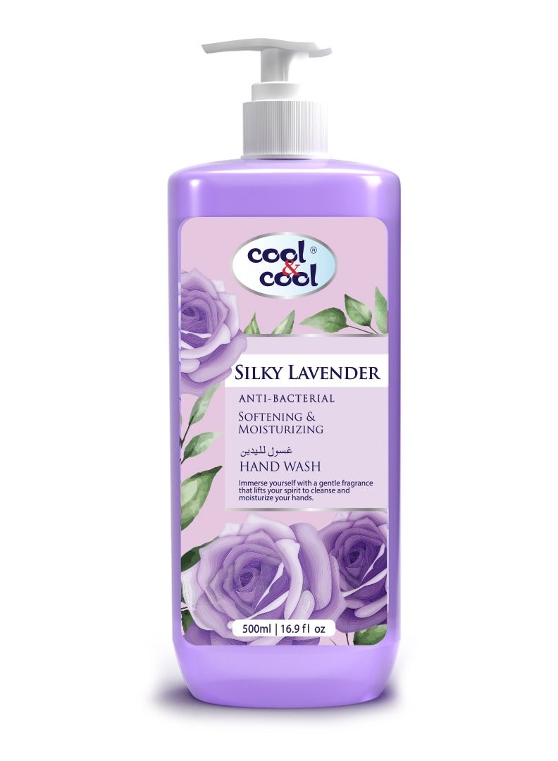 كول اند كول كول آند كول سيلكي لافندر - 500 مل - غسول يد سائل مضاد للبكتيريا وتنعيم البشرة وترطيبها