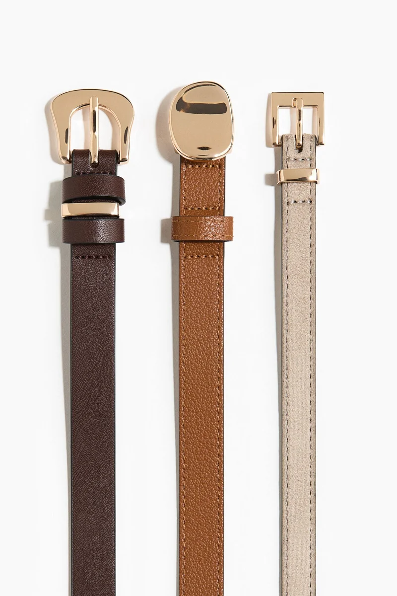 H&M  3-pack waist belts for Women | Best Price UAE