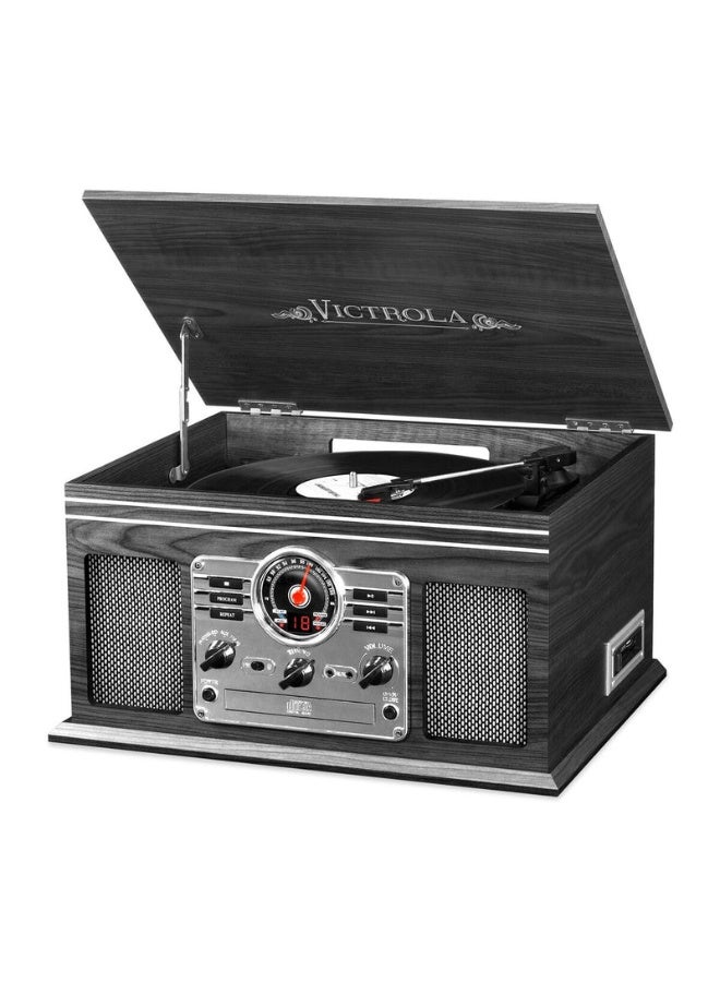 Victrola The Quincy 6 in 1 Music Center Bluetooth Record Player with Built-In Speakers - Grey - Image 1