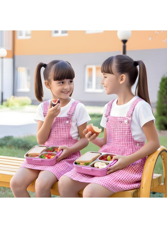 Lucky Kids Insulated Bento Lunch Box Set for Kids 3-Compartment Leakproof Container with Lunch Bag BPA-Free, Dishwasher Safe - Image 2