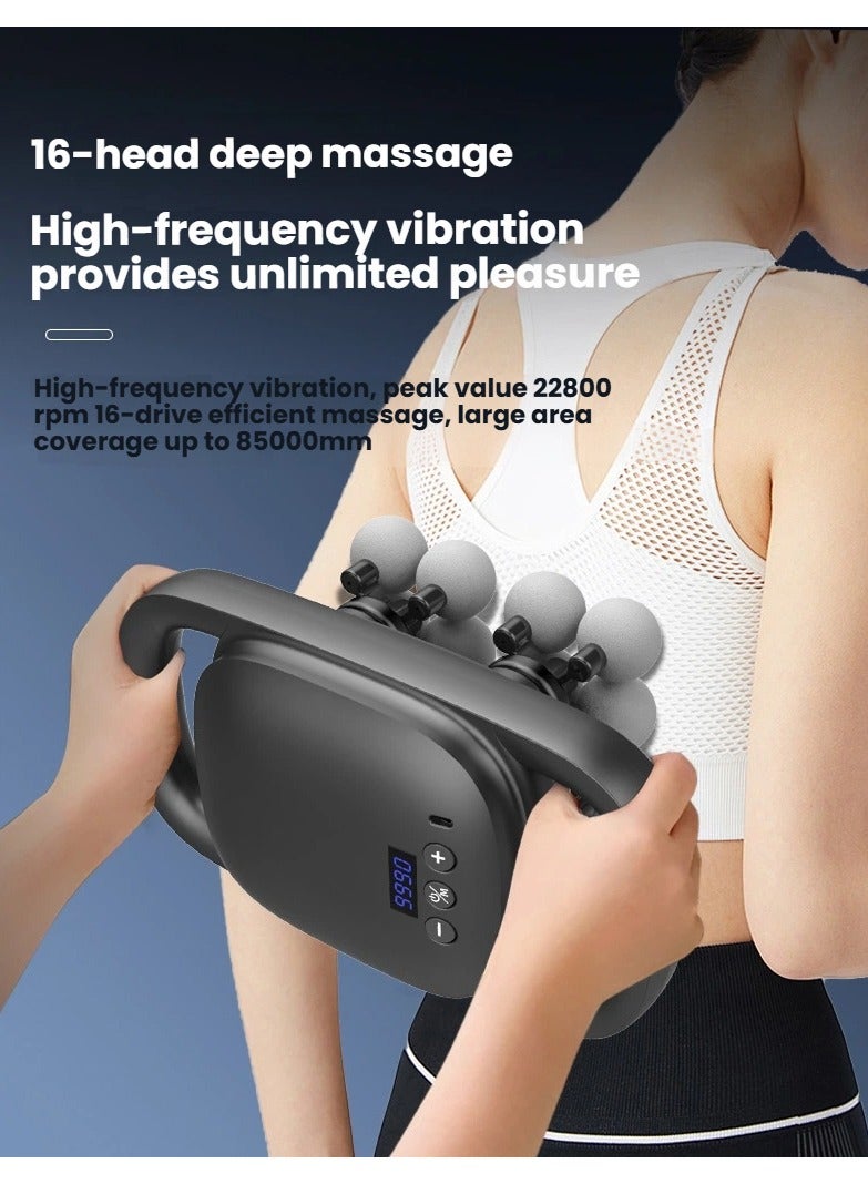 general Muscle Massager 16 Heads Electric Waist Leg Relaxer Neck Mask Device Quickly Relieves Soreness - Image 3