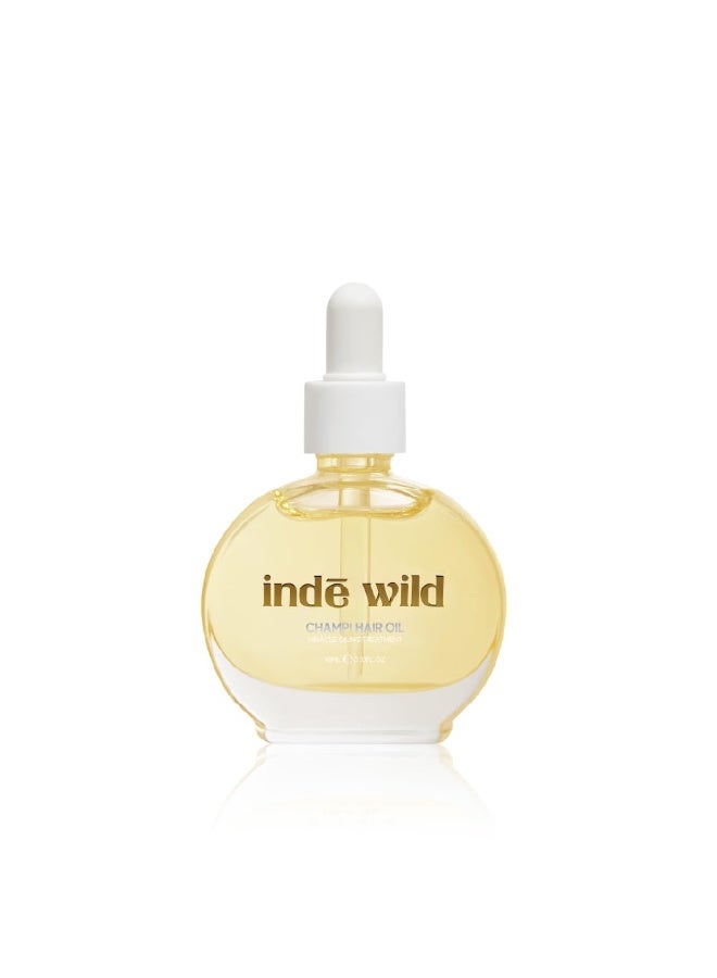 indē wild Champi Hair Oil With Rosemary Oil, Brahmi, Amla, Bhringraj | Ayurvedic, Hair Growth, Controls Dandruff, Hairfall | Soothing Fragrance|10ml - Image 1