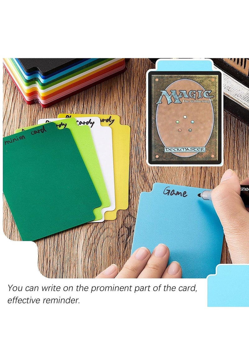 Excefore - Multicolor Trading Card Dividers PP Page Playing Separator for Office Games and Sports Cards Gathering Storage Supplies 2.7 x 3.8 Inch Random Color 50 Pieces - Image 1