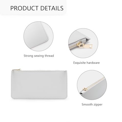 YONBEN Pencil Pen Case Stationery Case Pouch Bag (Black,Faux leather) - Image 4