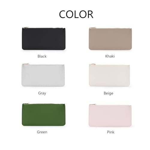 YONBEN Pencil Pen Case Stationery Case Pouch Bag (Black,Faux leather) - Image 3