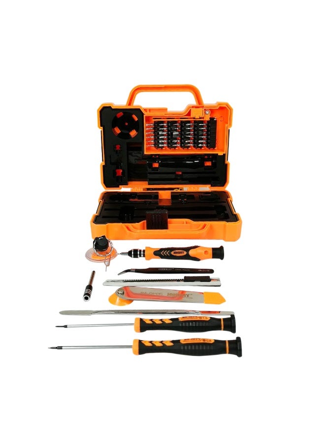 JAKEMY 47-in-1 Precision Screwdriver Toolkit – Professional Electronics Repair Set with Magnetic Driver, 30+ Bits, Pry Tools, Tweezers, Suction Cup & Carry Case for Phones, Laptops & Gadgets JM-8139 - Image 1