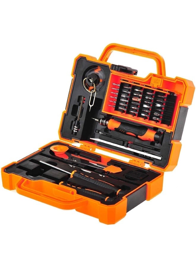 JAKEMY 47-in-1 Precision Screwdriver Toolkit – Professional Electronics Repair Set with Magnetic Driver, 30+ Bits, Pry Tools, Tweezers, Suction Cup & Carry Case for Phones, Laptops & Gadgets JM-8139 - Image 2