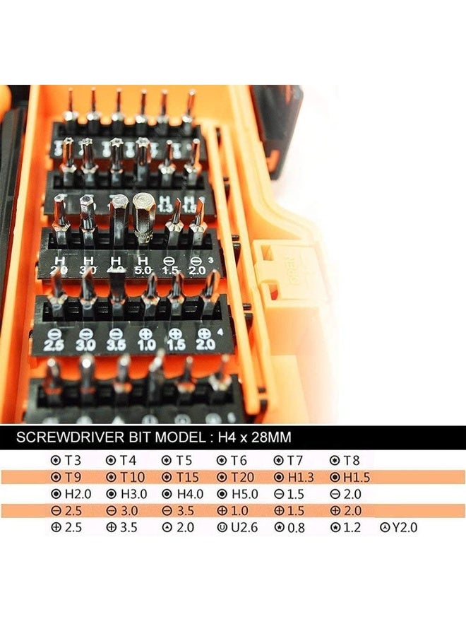 JAKEMY 47-in-1 Precision Screwdriver Toolkit – Professional Electronics Repair Set with Magnetic Driver, 30+ Bits, Pry Tools, Tweezers, Suction Cup & Carry Case for Phones, Laptops & Gadgets JM-8139 - Image 3